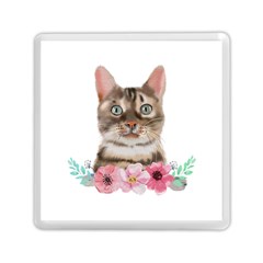 Watercolor Cat Memory Card Reader (square) by SychEva