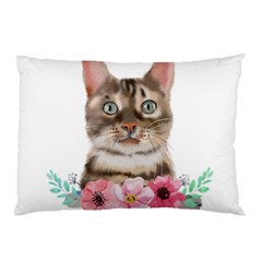 Watercolor Cat Pillow Case (two Sides) by SychEva