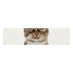 Watercolor Cat Banner And Sign 4  X 1  by SychEva