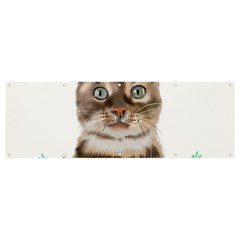 Watercolor Cat Banner And Sign 12  X 4 