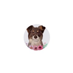 Watercolor Dog 1  Mini Buttons by SychEva