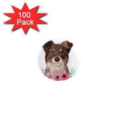 Watercolor Dog 1  Mini Magnets (100 Pack)  by SychEva