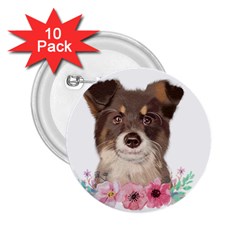 Watercolor Dog 2 25  Buttons (10 Pack)  by SychEva