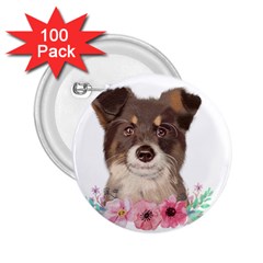 Watercolor Dog 2 25  Buttons (100 Pack)  by SychEva