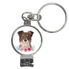 Watercolor Dog Nail Clippers Key Chain