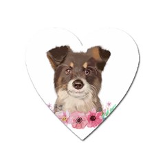 Watercolor Dog Heart Magnet by SychEva