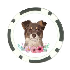 Watercolor Dog Poker Chip Card Guard by SychEva