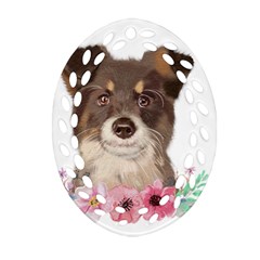 Watercolor Dog Oval Filigree Ornament (two Sides) by SychEva