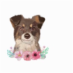 Watercolor Dog Large Garden Flag (two Sides) by SychEva