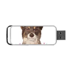 Watercolor Dog Portable Usb Flash (two Sides) by SychEva