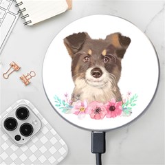 Watercolor Dog Wireless Fast Charger(white) by SychEva