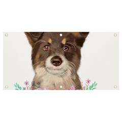 Watercolor Dog Banner And Sign 4  X 2  by SychEva