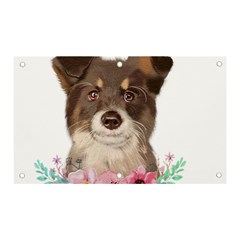 Watercolor Dog Banner And Sign 5  X 3  by SychEva