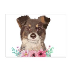 Watercolor Dog Crystal Sticker (a4)