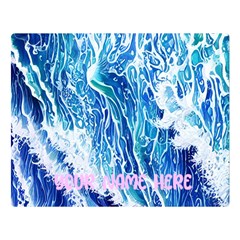 Blue Ocean Wave Pink Custom Name by GardenOfOphir