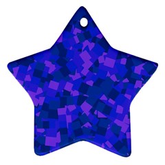 Cold Colorful Geometric Abstract Pattern Star Ornament (two Sides) by dflcprintsclothing