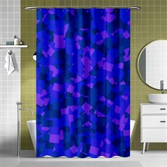 Cold Colorful Geometric Abstract Pattern Shower Curtain 48  X 72  (small)  by dflcprintsclothing