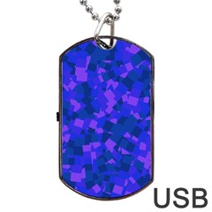 Cold Colorful Geometric Abstract Pattern Dog Tag Usb Flash (one Side) by dflcprintsclothing