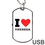 I love theresa Dog Tag USB Flash (One Side) Front