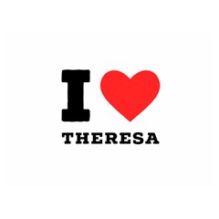 I Love Theresa Two Sides Premium Plush Fleece Blanket (extra Small) by ilovewhateva