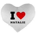 I love natalie Large 19  Premium Heart Shape Cushions Back