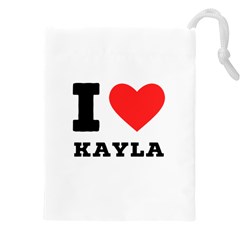 I Love Kayla Drawstring Pouch (5xl) by ilovewhateva