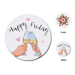 Happy Friday Playing Cards Single Design (round) by SychEva