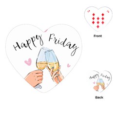 Happy Friday Playing Cards Single Design (heart) by SychEva