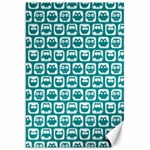 Teal And White Owl Pattern Canvas 20  x 30  19.62 x28.9  Canvas - 1