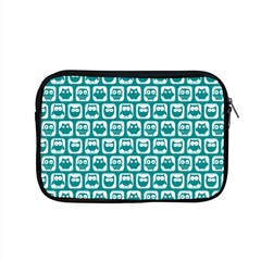 Teal And White Owl Pattern Apple Macbook Pro 15  Zipper Case by GardenOfOphir