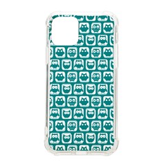 Teal And White Owl Pattern Iphone 11 Pro 5 8 Inch Tpu Uv Print Case by GardenOfOphir