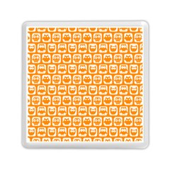 Yellow And White Owl Pattern Memory Card Reader (square) by GardenOfOphir