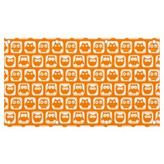 Yellow And White Owl Pattern Banner And Sign 7  X 4 