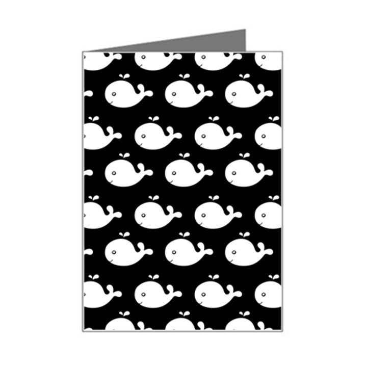 Cute Whale Illustration Pattern Mini Greeting Card