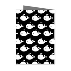 Cute Whale Illustration Pattern Mini Greeting Cards (pkg Of 8) by GardenOfOphir