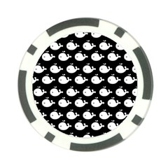 Cute Whale Illustration Pattern Poker Chip Card Guard by GardenOfOphir