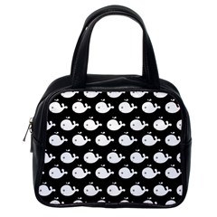 Cute Whale Illustration Pattern Classic Handbag (one Side) by GardenOfOphir