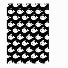 Cute Whale Illustration Pattern Large Garden Flag (two Sides) by GardenOfOphir