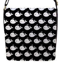 Cute Whale Illustration Pattern Flap Closure Messenger Bag (s) by GardenOfOphir