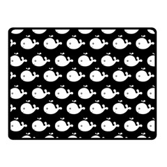 Cute Whale Illustration Pattern Two Sides Fleece Blanket (small) by GardenOfOphir