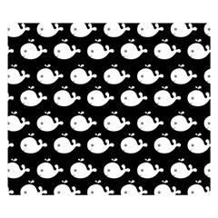 Cute Whale Illustration Pattern Two Sides Premium Plush Fleece Blanket (small) by GardenOfOphir