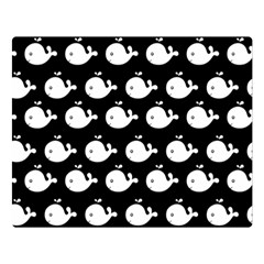 Cute Whale Illustration Pattern Two Sides Premium Plush Fleece Blanket (large) by GardenOfOphir