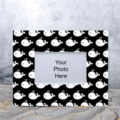 Cute Whale Illustration Pattern White Tabletop Photo Frame 4 x6  by GardenOfOphir