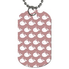 Cute Whale Illustration Pattern Dog Tag (one Side) by GardenOfOphir