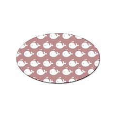 Cute Whale Illustration Pattern Sticker Oval (10 Pack) by GardenOfOphir