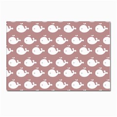 Cute Whale Illustration Pattern Postcard 4 x 6  (pkg Of 10) by GardenOfOphir