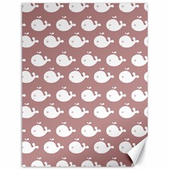 Cute Whale Illustration Pattern Canvas 18  X 24  by GardenOfOphir