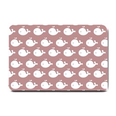 Cute Whale Illustration Pattern Small Doormat by GardenOfOphir