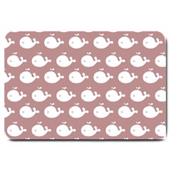 Cute Whale Illustration Pattern Large Doormat by GardenOfOphir