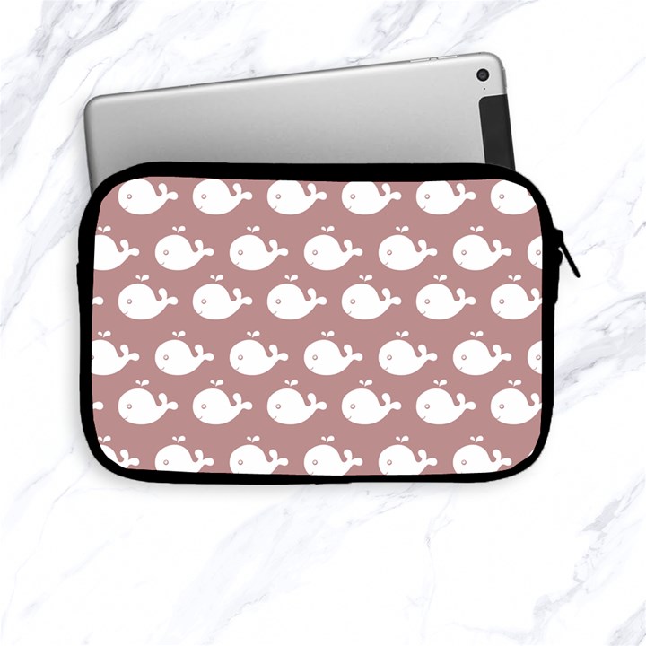 Cute Whale Illustration Pattern Apple iPad Mini Zipper Cases